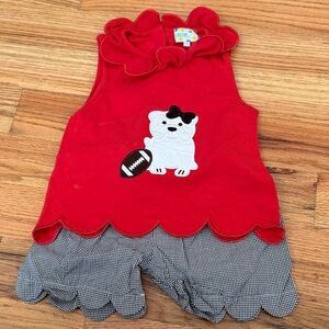 Adorable Red Bulldog Kids Outfit